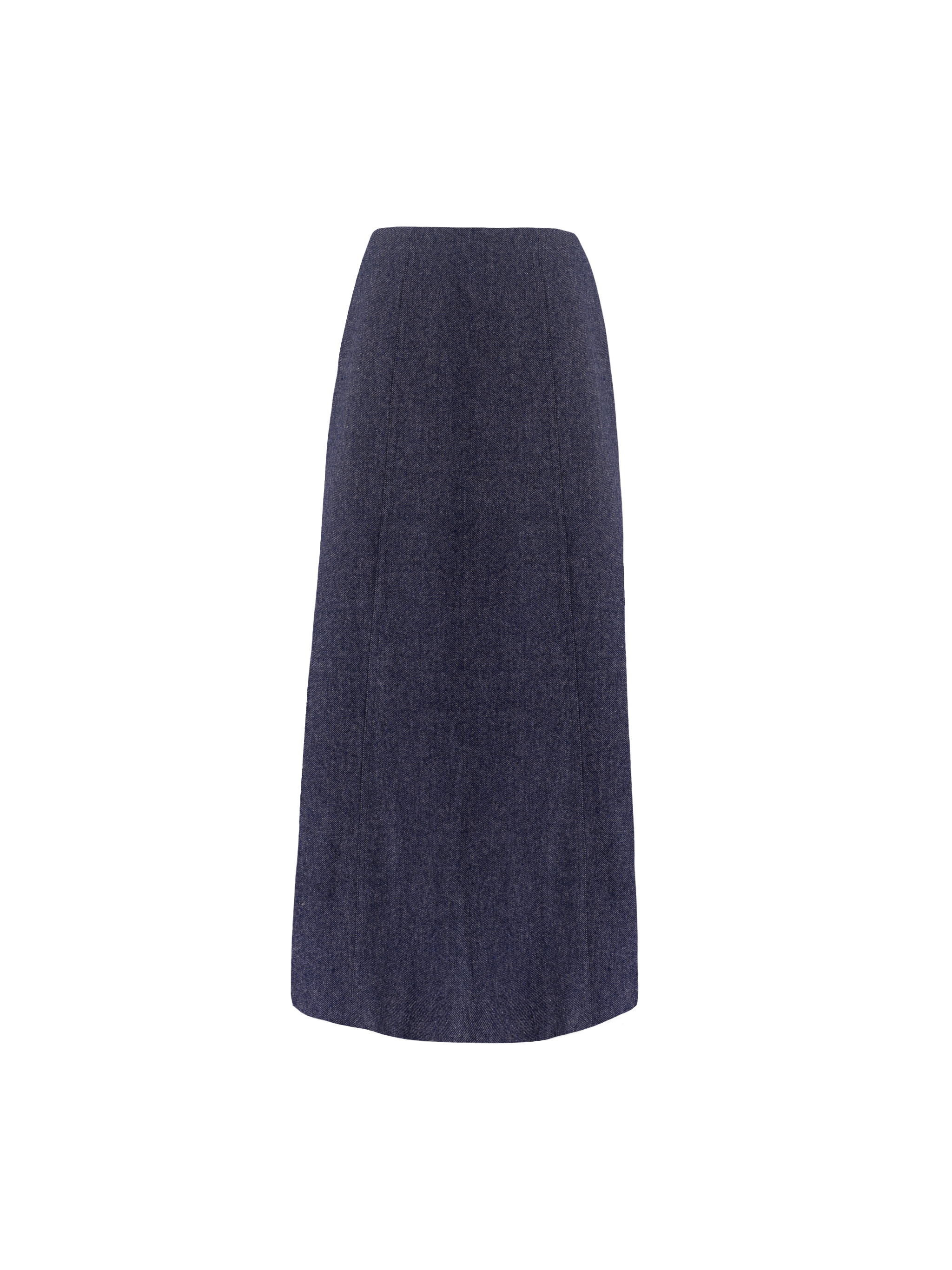 FALDA LARGA CON COSTURAS AZUL RAYA