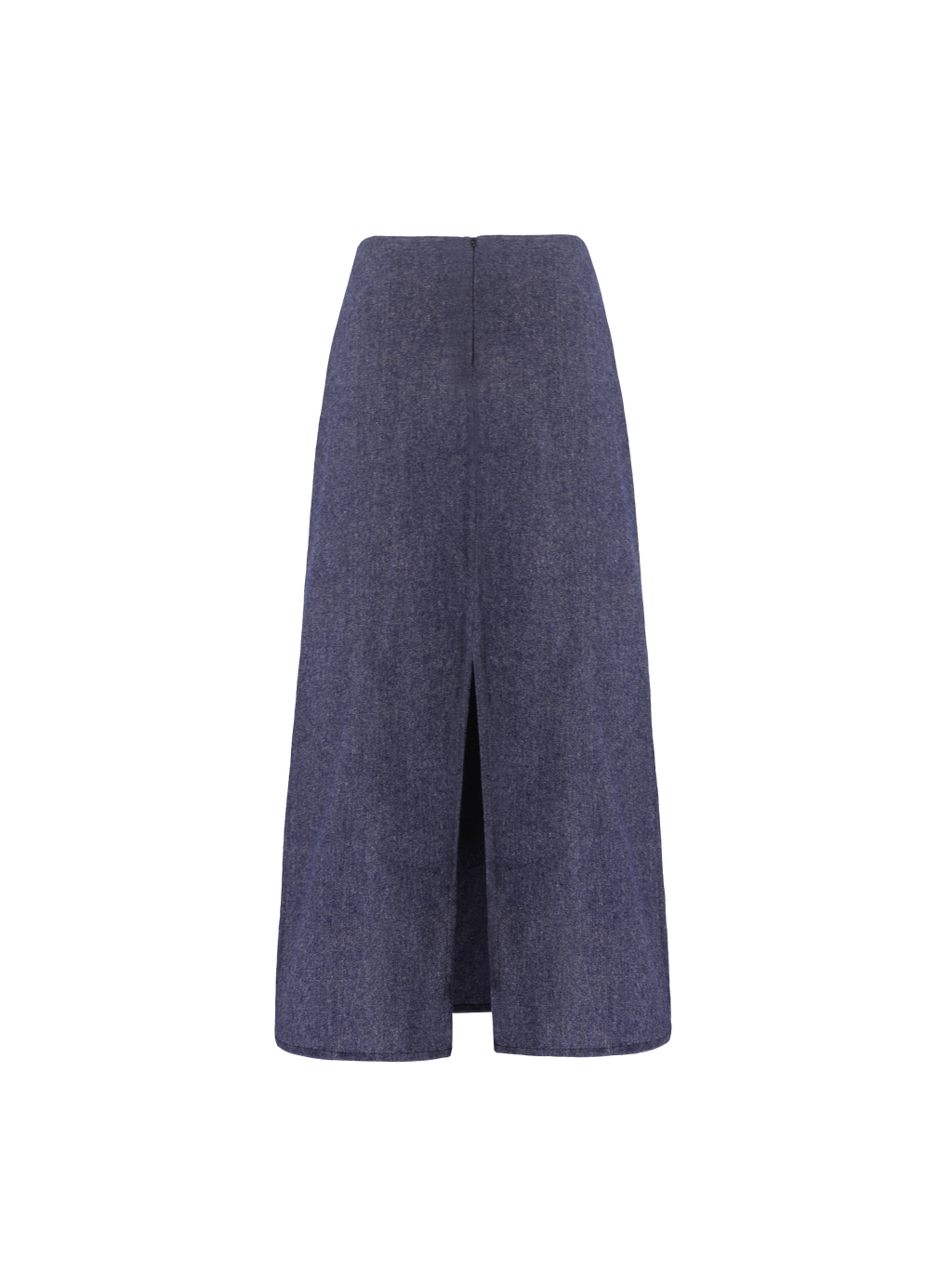 FALDA LARGA CON COSTURAS AZUL RAYA