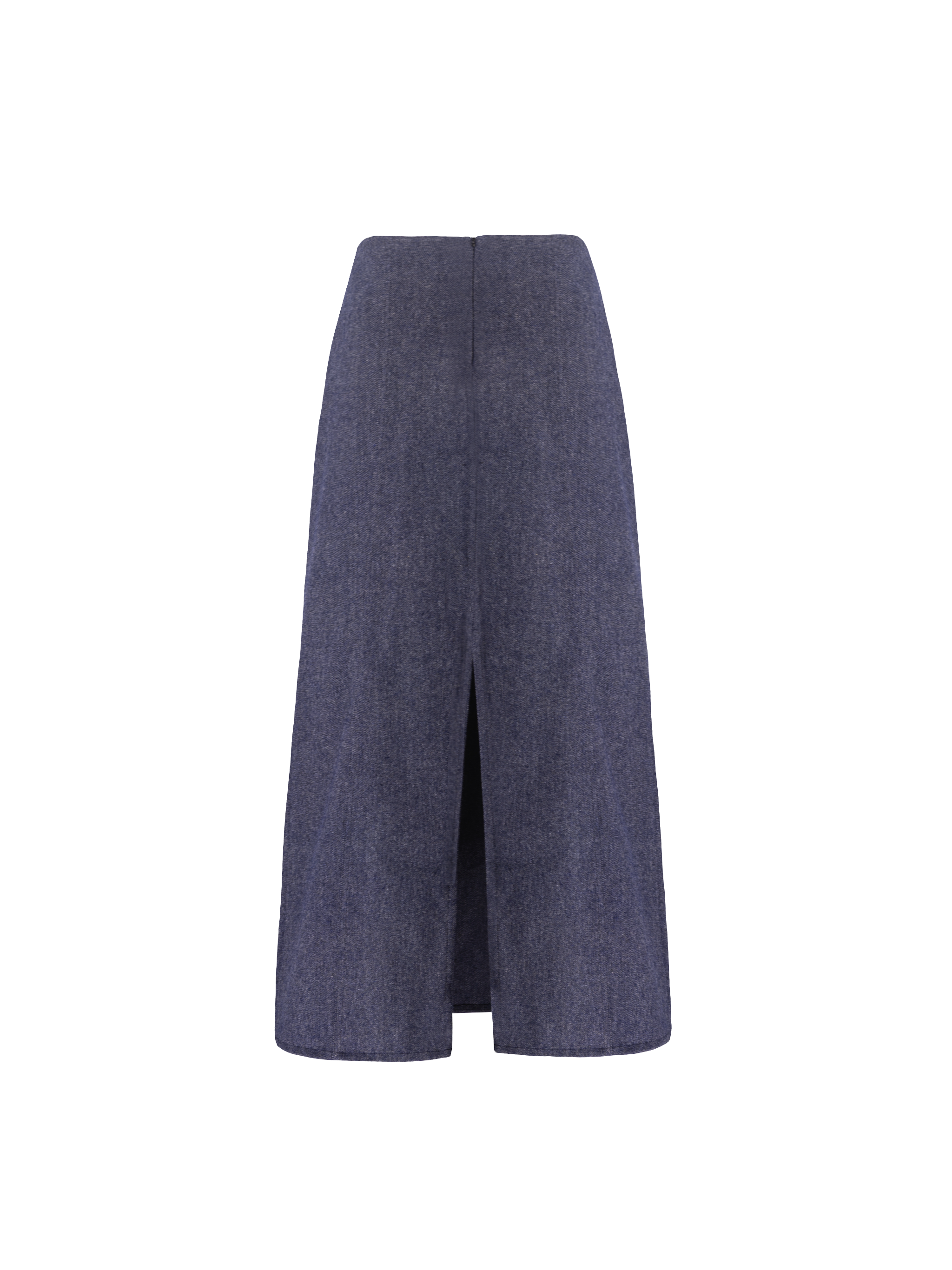 FALDA LARGA CON COSTURAS AZUL RAYA