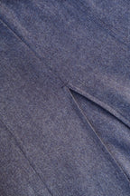 FALDA LARGA CON COSTURAS AZUL RAYA