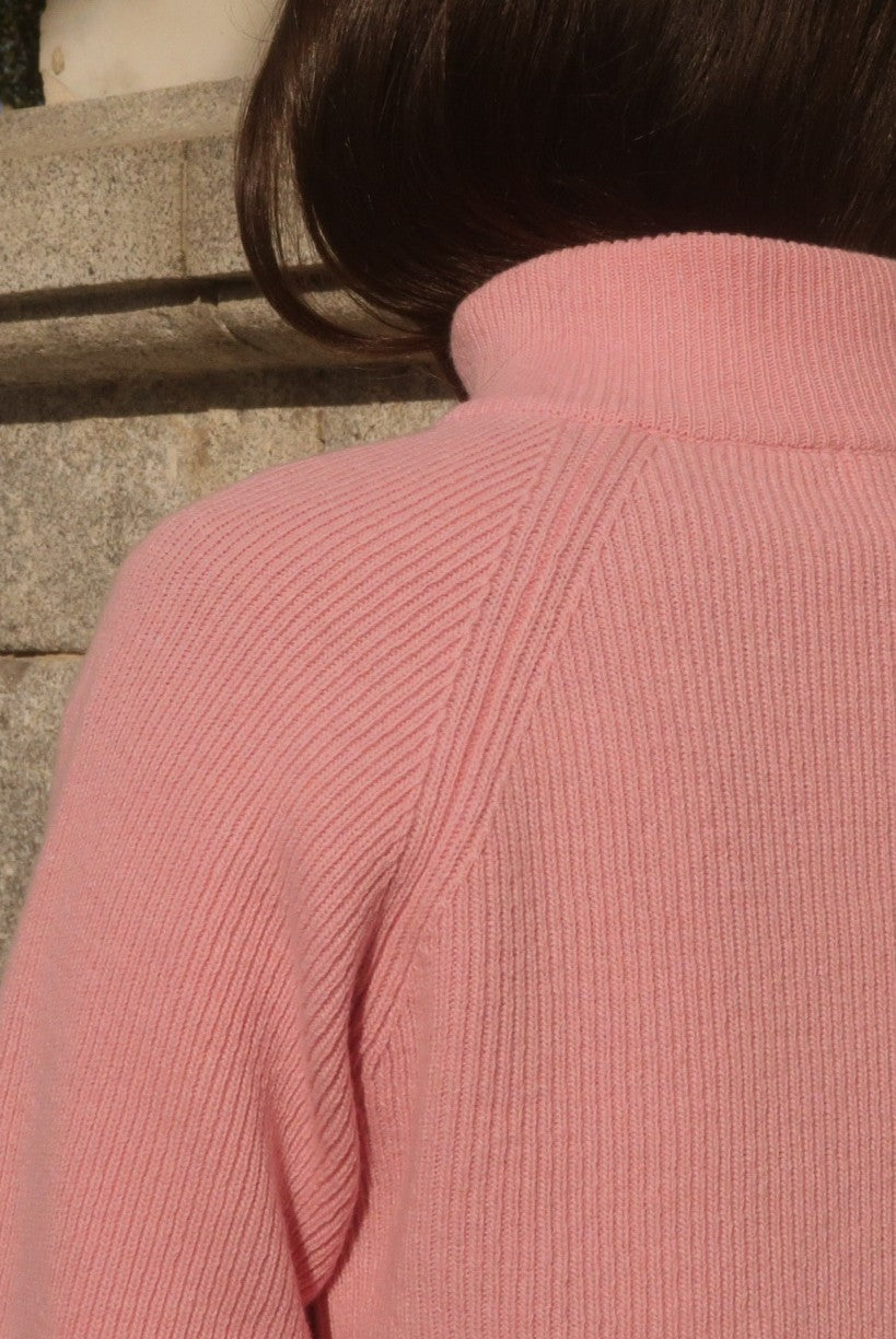 JERSEY PUNTO CUELLO SUBIDO ROSA PALO