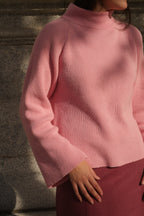 JERSEY PUNTO CUELLO SUBIDO ROSA PALO