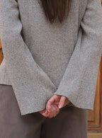 JERSEY PUNTO CUELLO SUBIDO GRIS