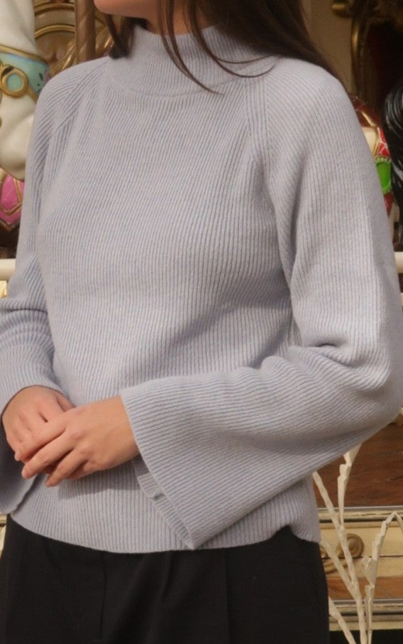 JERSEY PUNTO CUELLO SUBIDO AZUL CELESTE