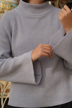 JERSEY PUNTO CUELLO SUBIDO AZUL CELESTE