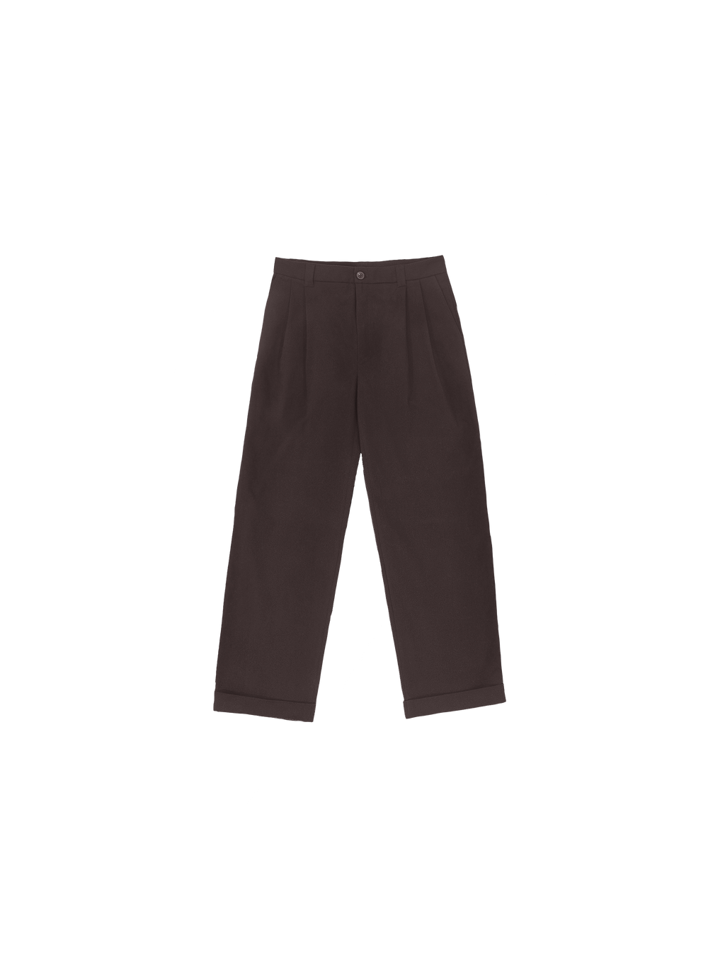 PANTALON PINZAS RECTO MARRON