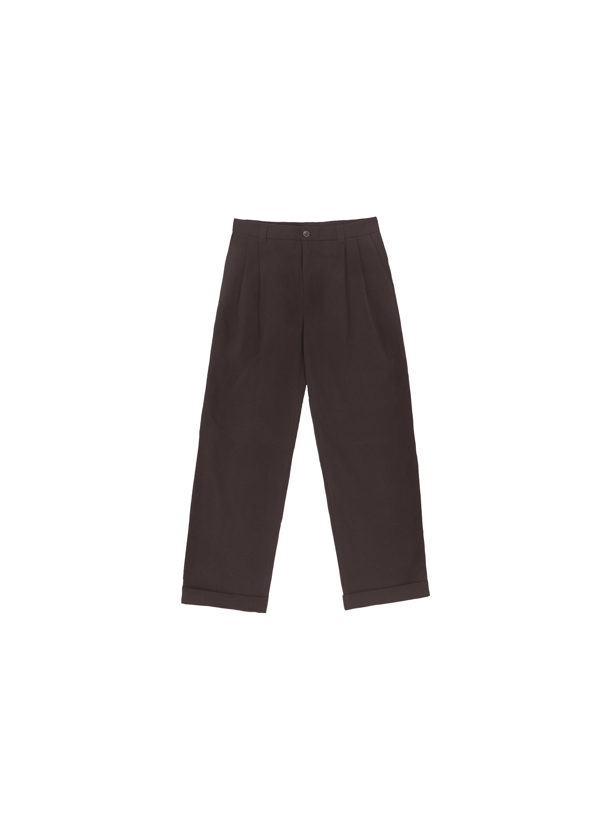 PANTALON PINZAS RECTO MARRON